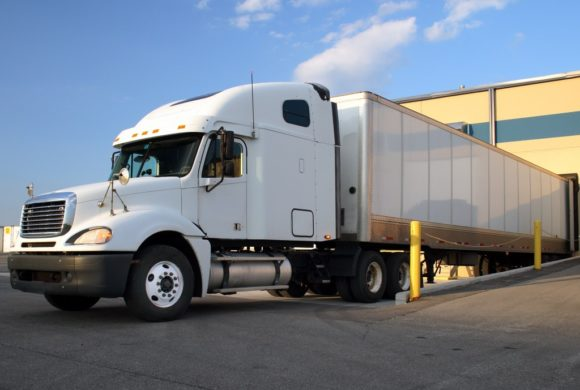 Modern Amazon freight trucks